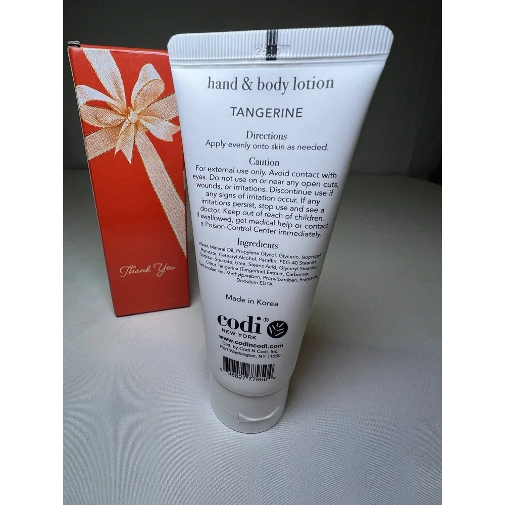 Codi Tangerine Hand & Body Lotion 100ml/3.3 fl oz New MADE IN KOREA w/ gift‎ box